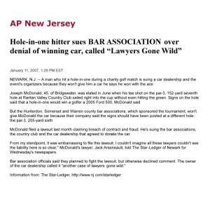 hole in one mishap new jersey golf American hole n one